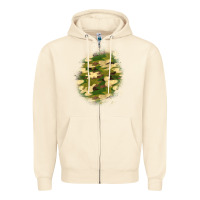 Sandshell camouflage patch 5 Zipper Hoodie - BundleAndBundleShop