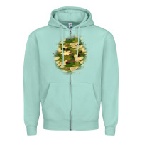 Seafoam camouflage patch 5 Zipper Hoodie - BundleAndBundleShop