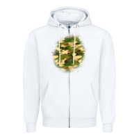 White camouflage patch 5 Zipper Hoodie - BundleAndBundleShop