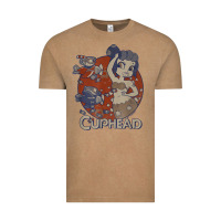 Vintage Coffee cuphead cala maria airplane attack t shirt Vintage Tee - linhVisuals