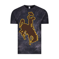 Cloud Black wyoming athletics Vintage Tee - linhVisuals