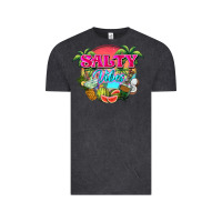 Vintage Black Salty vibes summer Vintage Tee - NancyCooperArtShop