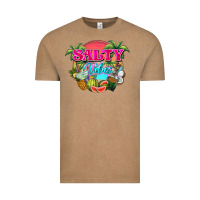 Vintage Coffee Salty vibes summer Vintage Tee - NancyCooperArtShop