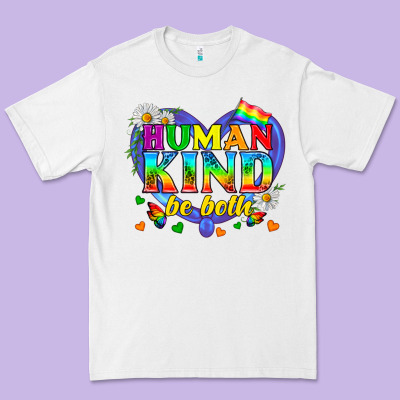 Lgbtq Pride Human Kind Be Both Premium Tee Designed By Bundleandbundleshop