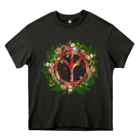 Asphalt Christmas peace Heavy Core Tee - MaliasSmallBusiness