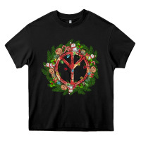 Black Christmas peace Heavy Core Tee - MaliasSmallBusiness