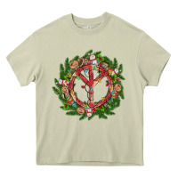 Mossy Christmas peace Heavy Core Tee - MaliasSmallBusiness
