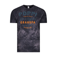 Cloud Black Mens Poppi Like a Regular Grandpa Funny Fathers Day Vintage Tee - linhVisuals