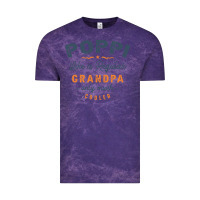 Cloud Purple Mens Poppi Like a Regular Grandpa Funny Fathers Day Vintage Tee - linhVisuals