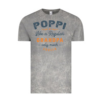 Cloud Rock Mens Poppi Like a Regular Grandpa Funny Fathers Day Vintage Tee - linhVisuals