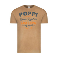 Vintage Camel Mens Poppi Like a Regular Grandpa Funny Fathers Day Vintage Tee - linhVisuals
