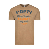 Vintage Coffee Mens Poppi Like a Regular Grandpa Funny Fathers Day Vintage Tee - linhVisuals