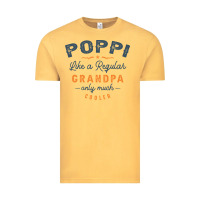 Vintage Mustard Mens Poppi Like a Regular Grandpa Funny Fathers Day Vintage Tee - linhVisuals