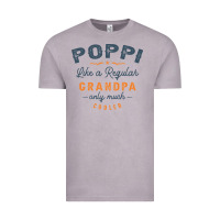 Vintage Zinc Mens Poppi Like a Regular Grandpa Funny Fathers Day Vintage Tee - linhVisuals