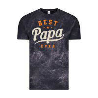Cloud Black Mens Best Papa Ever Funny Fathers Day Vintage Tee - linhVisuals