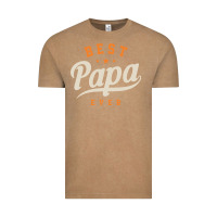 Vintage Coffee Mens Best Papa Ever Funny Fathers Day Vintage Tee - linhVisuals