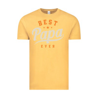 Vintage Mustard Mens Best Papa Ever Funny Fathers Day Vintage Tee - linhVisuals