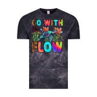 Cloud Black go with the flow Vintage Tee - RanaPortraitStore