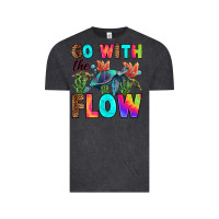 Vintage Black go with the flow Vintage Tee - RanaPortraitStore