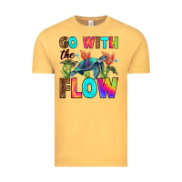 Vintage Mustard go with the flow Vintage Tee - RanaPortraitStore
