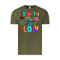 Vintage Olive go with the flow Vintage Tee - RanaPortraitStore