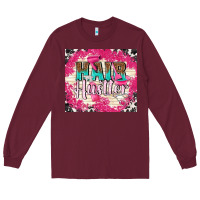 Burgundy hair hustler with elements Long Sleeve Tee - TumblerDesignByShophia