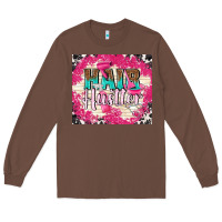 Chestnut hair hustler with elements Long Sleeve Tee - TumblerDesignByShophia