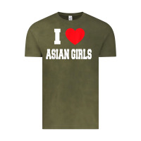 Vintage Olive i love asian girls t shirt Vintage Tee - linhVisuals