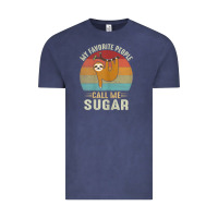 Vintage Denim womens my favorite people call me sugar cute sloth lover grandma Vintage Tee - linhVisuals