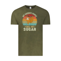 Vintage Olive womens my favorite people call me sugar cute sloth lover grandma Vintage Tee - linhVisuals