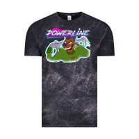 Cloud Black powerline Vintage Tee - linhVisuals
