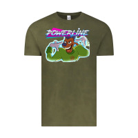 Vintage Olive powerline Vintage Tee - linhVisuals