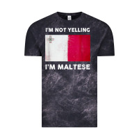 Cloud Black i'm not yelling i'm maltese shirt  malta flag t shirt Vintage Tee - linhVisuals
