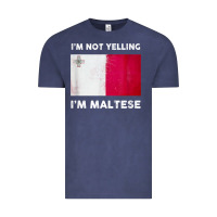I'm Not Yelling I'm Maltese Shirt  Malta Flag T Shirt Vintage Tee | Teevron