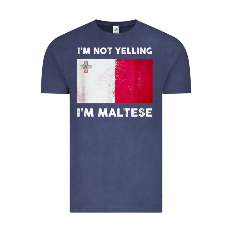 I'm Not Yelling I'm Maltese Shirt  Malta Flag T Shirt Vintage Tee by linhVisuals | Teevron