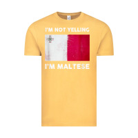 Vintage Mustard i'm not yelling i'm maltese shirt  malta flag t shirt Vintage Tee - linhVisuals