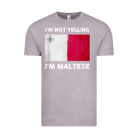 Vintage Zinc i'm not yelling i'm maltese shirt  malta flag t shirt Vintage Tee - linhVisuals