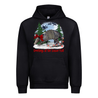 Black greetings of the season y'all with armadillo Urban Hoodie - BarkalooDesign