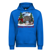 Cobalt greetings of the season y'all with armadillo Urban Hoodie - BarkalooDesign
