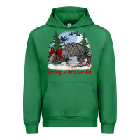Emerald greetings of the season y'all with armadillo Urban Hoodie - BarkalooDesign