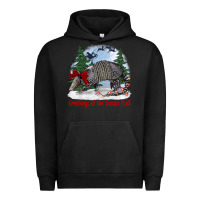 Pigment Black greetings of the season y'all with armadillo Urban Hoodie - BarkalooDesign