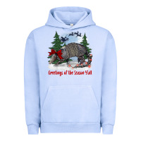Pigment Grape Ice greetings of the season y'all with armadillo Urban Hoodie - BarkalooDesign