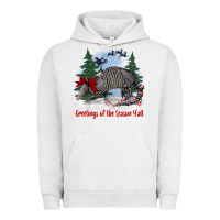 Pigment Lunar Rock greetings of the season y'all with armadillo Urban Hoodie - BarkalooDesign