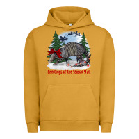 Pigment Peanut Butter greetings of the season y'all with armadillo Urban Hoodie - BarkalooDesign