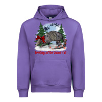 Tulip greetings of the season y'all with armadillo Urban Hoodie - BarkalooDesign