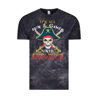 Cloud Black it's all fun & games until someone needs an eyepatch pirate t shirt Vintage Tee - linhVisuals
