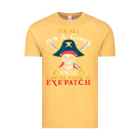 Vintage Mustard it's all fun & games until someone needs an eyepatch pirate t shirt Vintage Tee - linhVisuals
