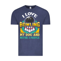 Vintage Denim bowling shirt funny dog lover quote bowler gift t shirt Vintage Tee - linhVisuals