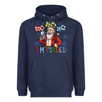 Navy ho ho ho im loaded Heavyweight Hoodie - CowhideDigitalArt
