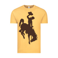 Vintage Mustard wyoming athletics Vintage Tee - linhVisuals